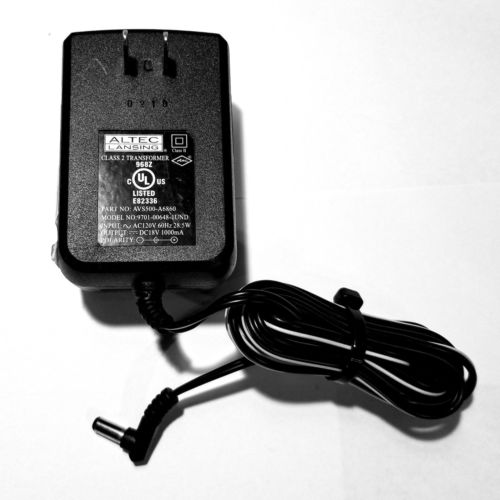 New Altec Lansing AVS500-A6860 9701-00648-1UND 18VDC 1000mA Class 2 Transformer ac adapter